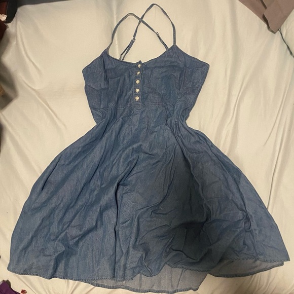 SO Jean Cross Back Mini Dress - Picture 1 of 2